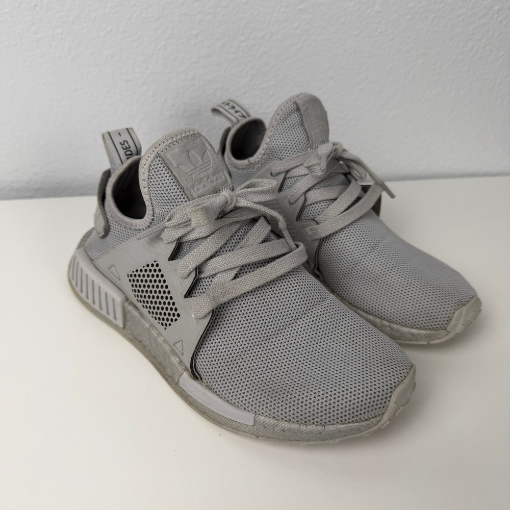 Adidas NMD XR1 Mens 5 Womens 6 Gray Silver Boost Mesh Sneakers BY9923